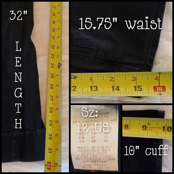 NYDJ black boots cut jeans sz 12 mid rise waist - Picture 10 of 12